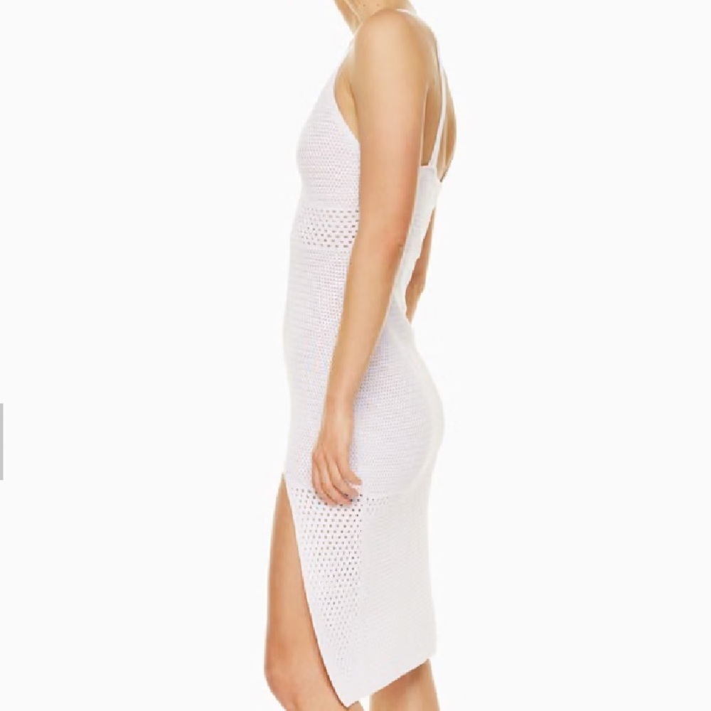 Aritzia Dress Womens XS Wilfred Evie Crochet Pastel Boho Whimsical Midi Lavender - Picture 5 of 12